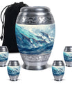 Dolphin Family Cremation Urn - Dolphin Large Funeral Ashes Urn