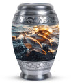 Sunset Dolphin Urn For Women - Dolphin Urn Memorial For Ashes