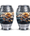 Sunset Dolphin Urn For Women - Dolphin Urn Memorial For Ashes