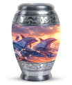 Sunset Dolphin Memorial Urn For Women - Large Urns For Adult Human Ashes