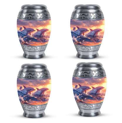 Personalized Dolphin Memorial Urn for Women - 10-inch, 200 cu in - Yatskia