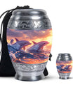 Sunset Dolphin Memorial Urn For Women - Large Urns For Adult Human Ashes