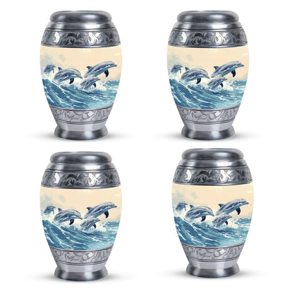 Personalized Dolphin Cremation Urn for Men & Women - 10-inch, 200 cu in - Yatskia