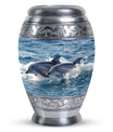 Dolphins Large Urn Memorial - Cremation Keepsake Urn Combo