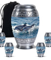 Dolphins Large Urn Memorial - Cremation Keepsake Urn Combo