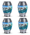 Joyful Dolphins Famiy Urn For Cremation - Funeral Urn for Loved Ones