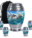 Joyful Dolphins Famiy Urn For Cremation - Funeral Urn for Loved Ones