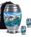 Joyful Dolphins Famiy Urn For Cremation - Funeral Urn for Loved Ones