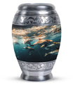 Underwater Dolphin Family Urn For Memorial - Human Ashes Container