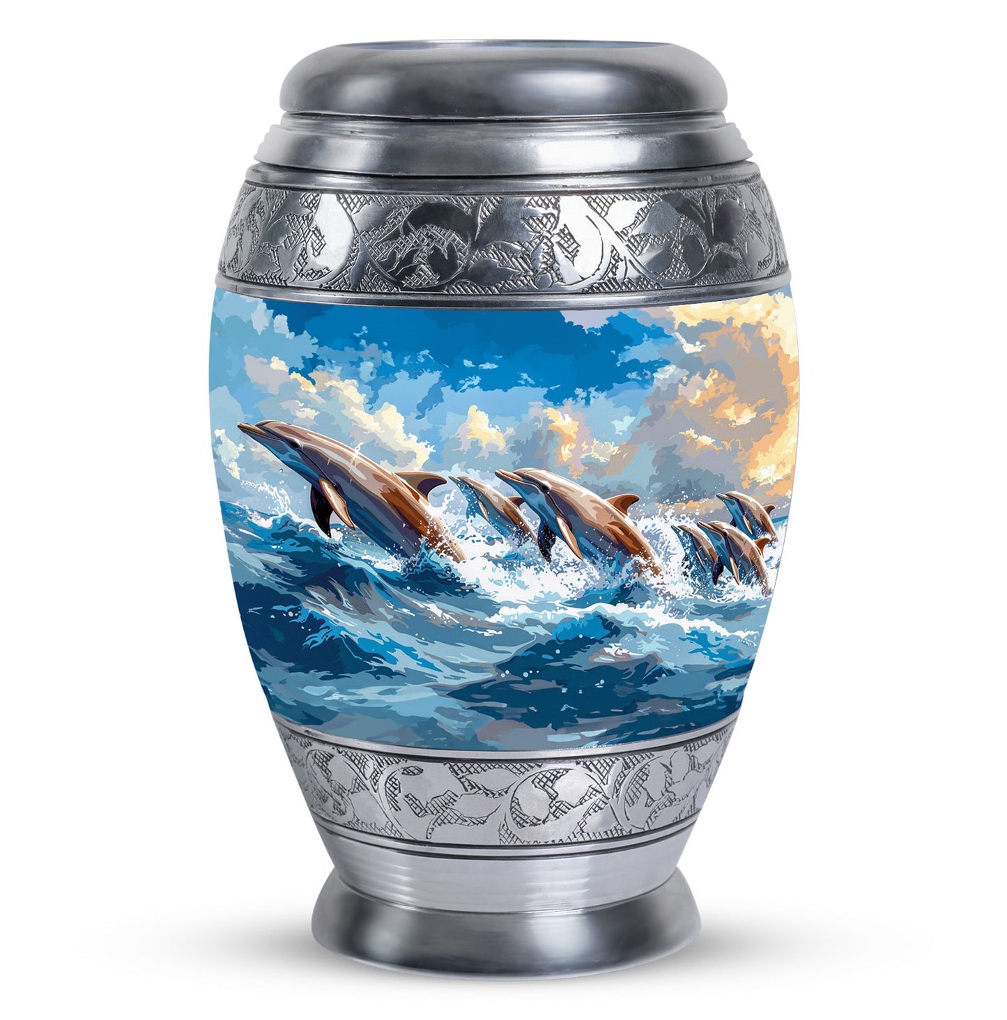 Personalized Artistic Memorial Urn for Women - 10-inch, 200 cu in - Yatskia
