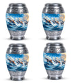 Dolphins Memorial Urn For Women - Artistic Funeral Urn for Sale