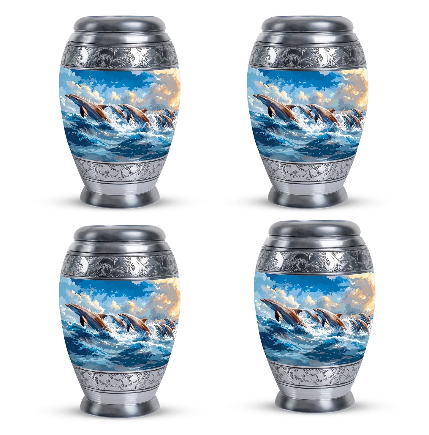 Personalized Artistic Memorial Urn for Women - 10-inch, 200 cu in - Yatskia