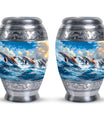 Dolphins Memorial Urn For Women - Artistic Funeral Urn for Sale