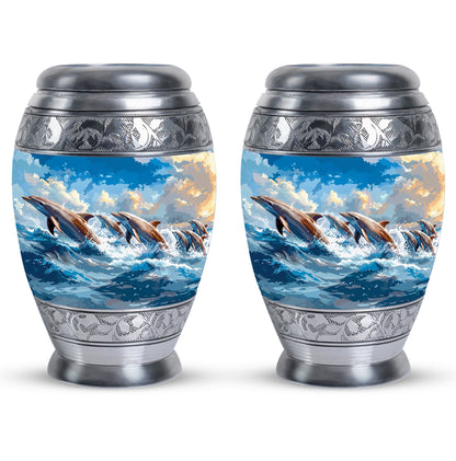 Personalized Artistic Memorial Urn for Women - 10-inch, 200 cu in - Yatskia