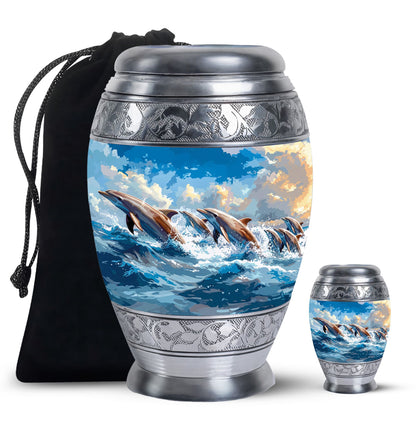 Personalized Artistic Memorial Urn for Women - 10-inch, 200 cu in - Yatskia