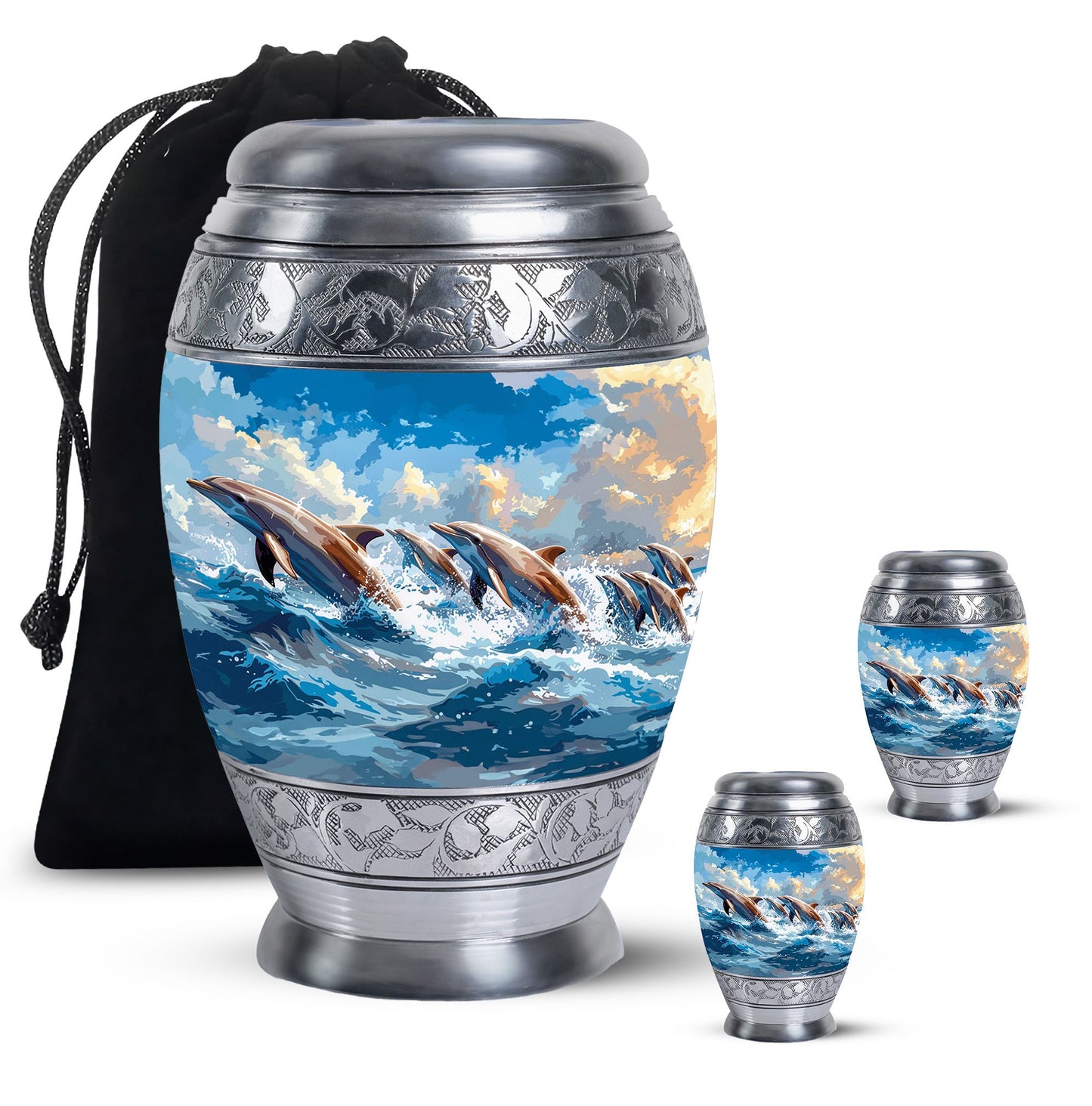 Personalized Artistic Memorial Urn for Women - 10-inch, 200 cu in - Yatskia