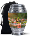 Duck Urn For Ashes Adult Men - Floral Cremation Ashes Urn