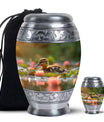 Duck Urn For Ashes Adult Men - Floral Cremation Ashes Urn