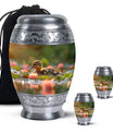 Duck Urn For Ashes Adult Men - Floral Cremation Ashes Urn