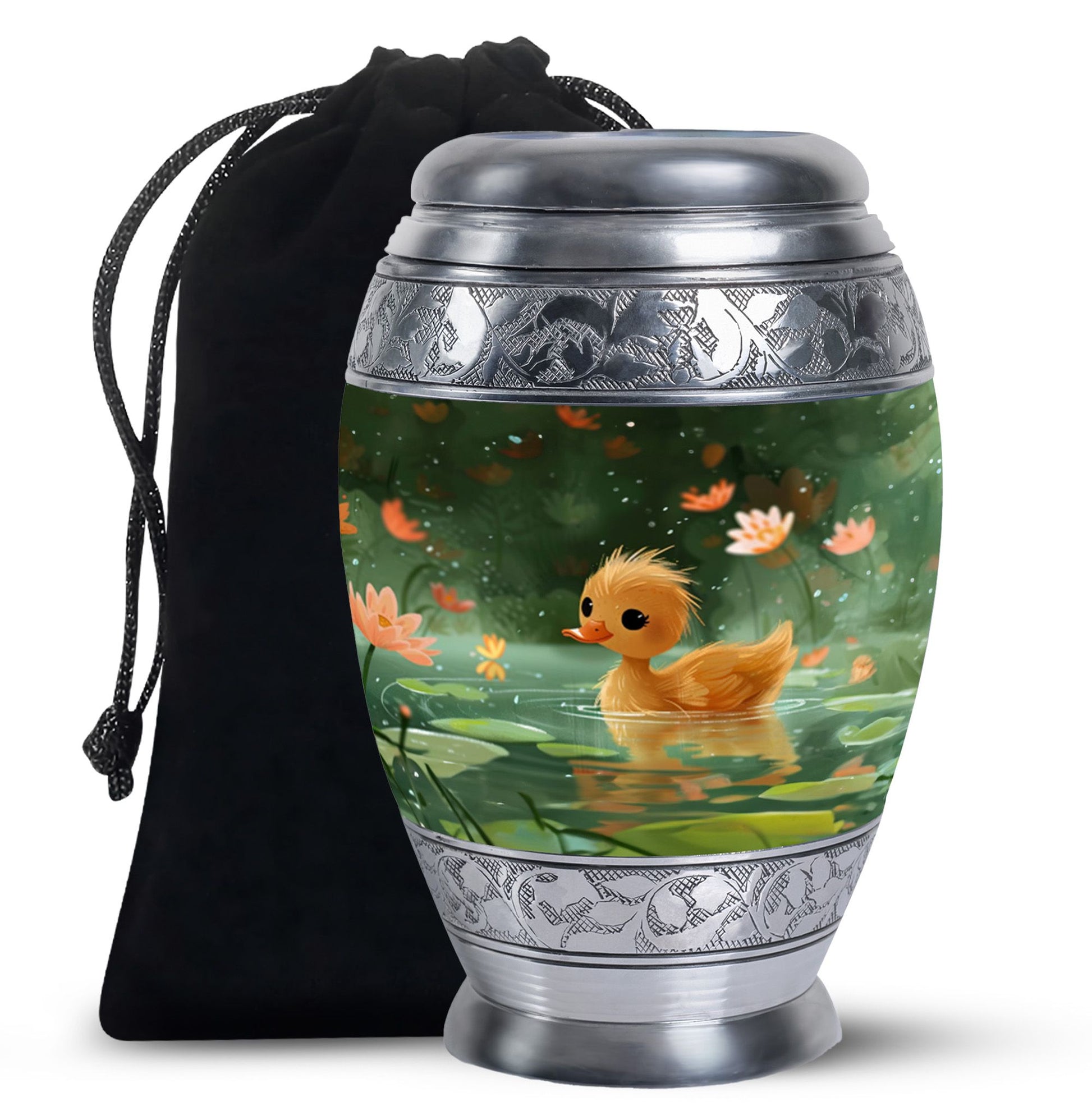 Animated Duckling's Urn For Adults - Duck Funeral Cremation Urn For Ashes