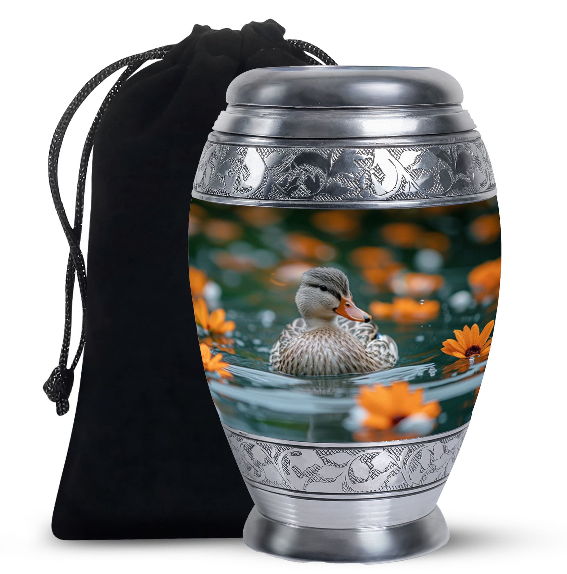 Duck Urn Memorial For Women - Funeral Cremation Urn For Ashes