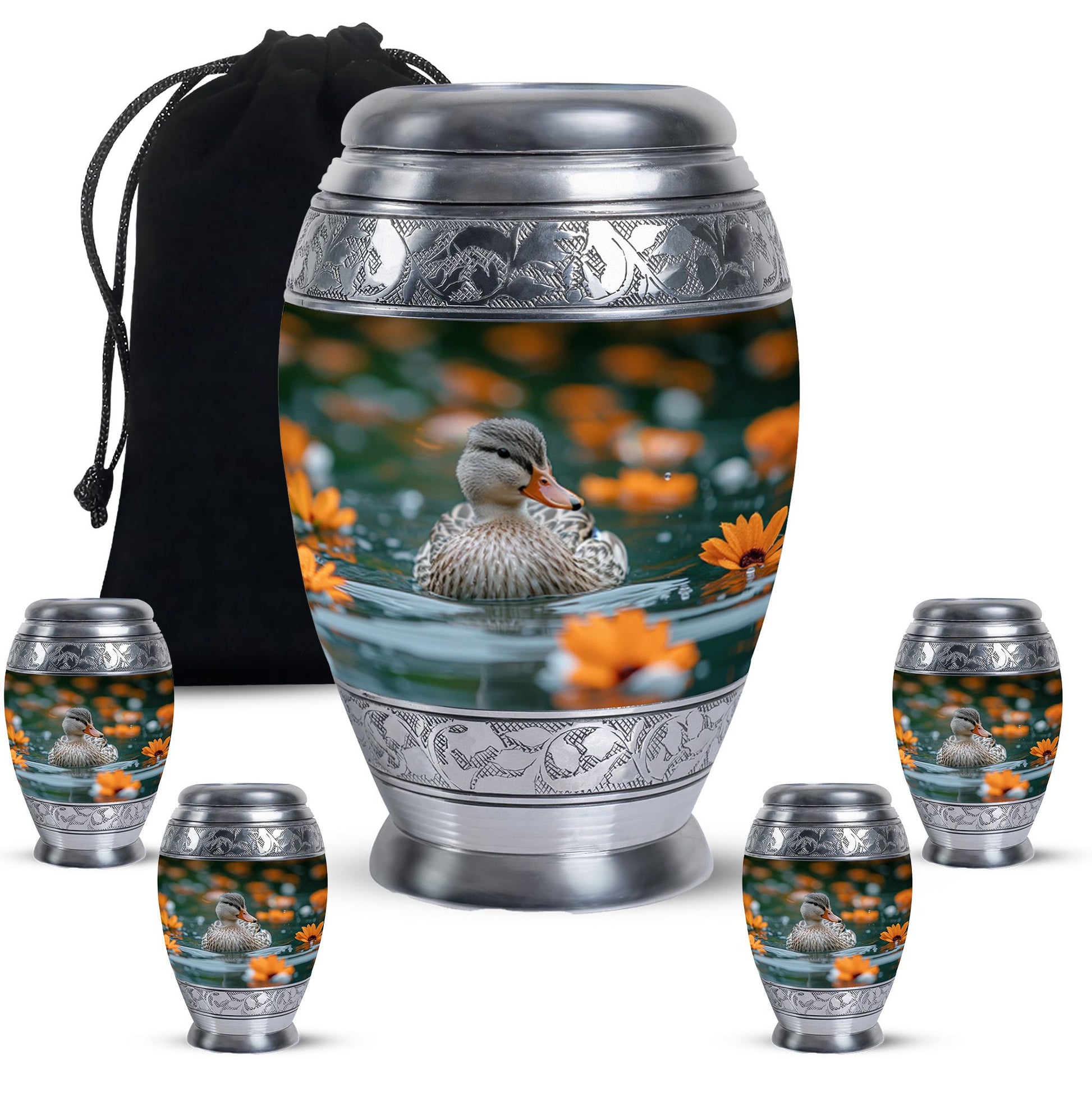 Duck Urn Memorial For Women - Funeral Cremation Urn For Ashes