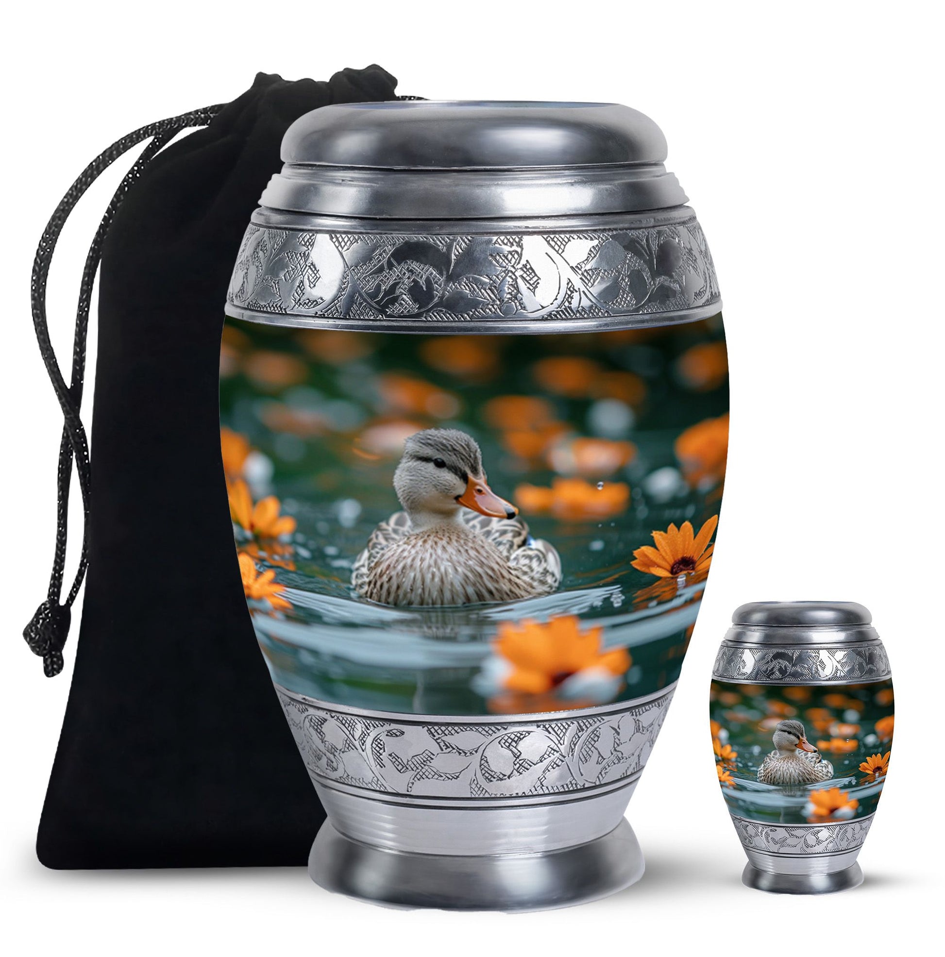 Duck Urn Memorial For Women - Funeral Cremation Urn For Ashes
