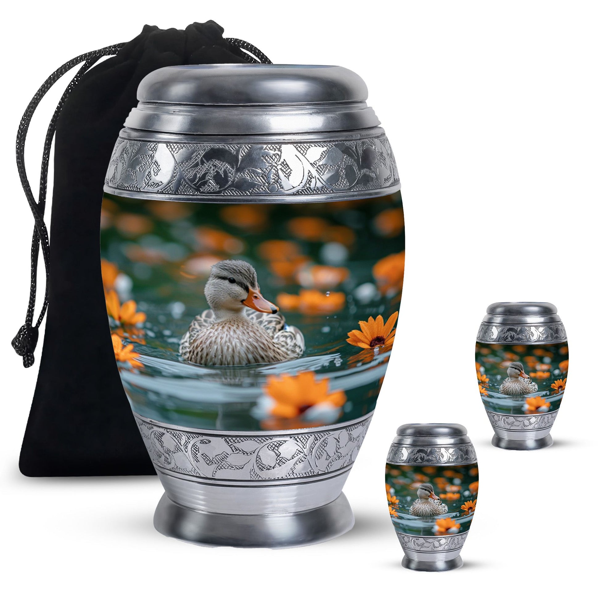 Duck Urn Memorial For Women - Funeral Cremation Urn For Ashes