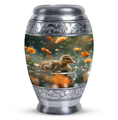 Personalized Flower Memorial Urn for Women - 10-inch, 200 cu in - Yatskia