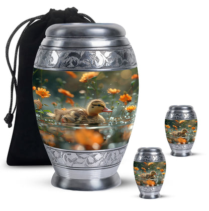 Personalized Flower Memorial Urn for Women - 10-inch, 200 cu in - Yatskia