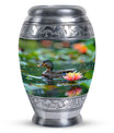 Duck Funeral Urn For Ashes - Green Cremation Urn For Men & Women