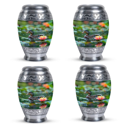 Green Personalized Bird Cremation Urn for Men & Women - 10-inch, 200 cu in - Yatskia
