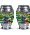 Duck Funeral Urn For Ashes - Green Cremation Urn For Men & Women