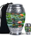 Duck Funeral Urn For Ashes - Green Cremation Urn For Men & Women