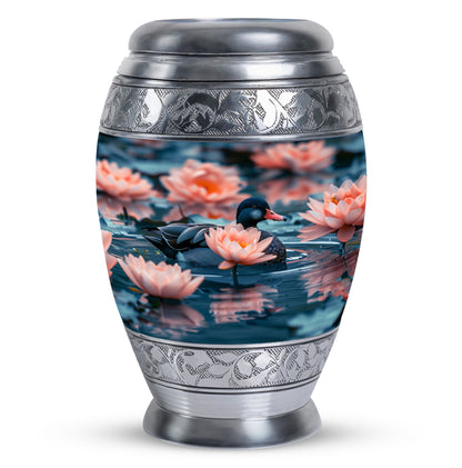 Personalized Flower Cremation Urn for Human Ashes - 10-inch, 200 cu in - Yatskia