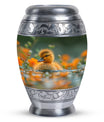 Golden Duckling Memorial Urn Set - Duck Cremation Urn For Ashes