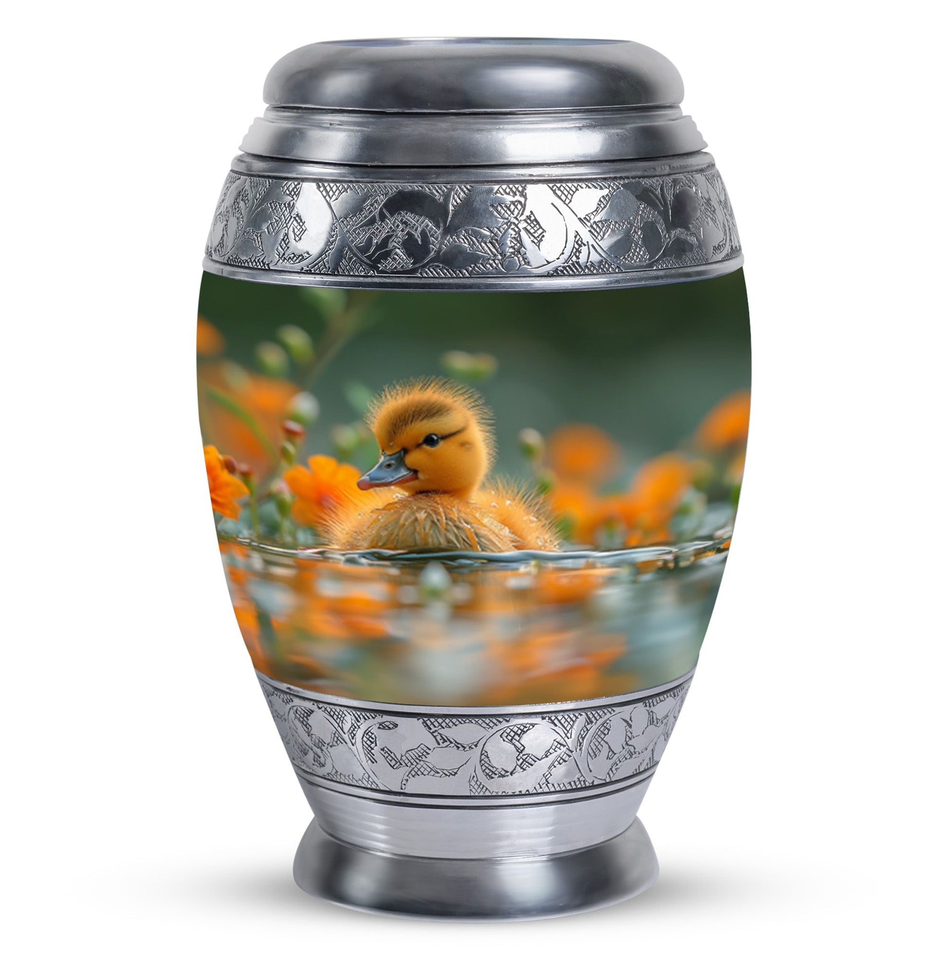 Golden Duckling Memorial Urn Set - Duck Cremation Urn For Ashes