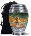 Golden Duckling Memorial Urn Set - Duck Cremation Urn For Ashes