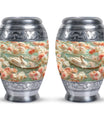 White Duck Funeral Urn - Mesmerizing Lotus Floral Urn For Ashes