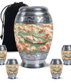 White Duck Funeral Urn - Mesmerizing Lotus Floral Urn For Ashes