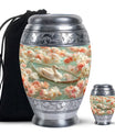 White Duck Funeral Urn - Mesmerizing Lotus Floral Urn For Ashes