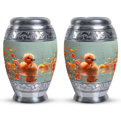 Personalized Flower Keepsake Urn for Human Ashes - 10-inch, 200 cu in - Yatskia