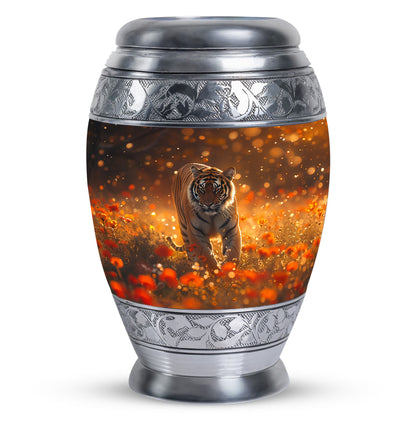 Personalized Tiger Cremation Urn for Human Ashes - 10-inch, 200 cu in - Yatskia
