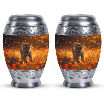 Personalized Tiger Cremation Urn for Human Ashes - 10-inch, 200 cu in - Yatskia