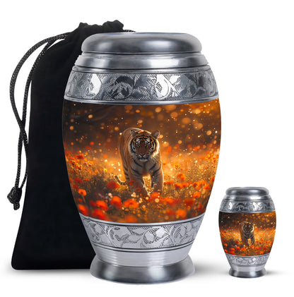 Personalized Tiger Cremation Urn for Human Ashes - 10-inch, 200 cu in - Yatskia