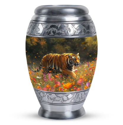 Personalized Tiger Keepsake Urn for Human Ashes - 10-inch, 200 cu in - Yatskia