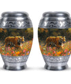 Bengal Tiger Urn Combo Set  - Large & Keepsake Urn Set For Funeral