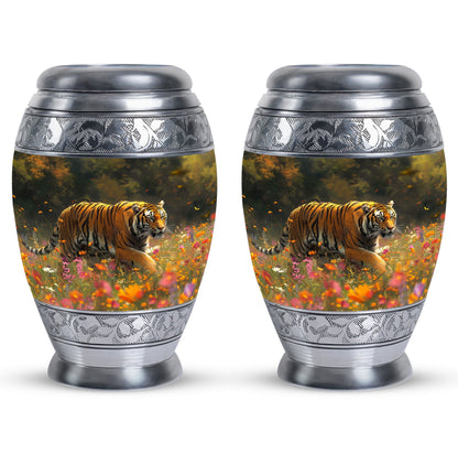 Personalized Tiger Keepsake Urn for Human Ashes - 10-inch, 200 cu in - Yatskia