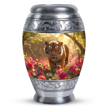 Personalized Tiger Cremation Urn for Human Ashes - 10-inch, 200 cu in - Yatskia
