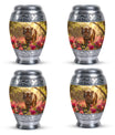 Tiger Memorial Urn For Ashes - Pink Flowers Garden Cremation Urn